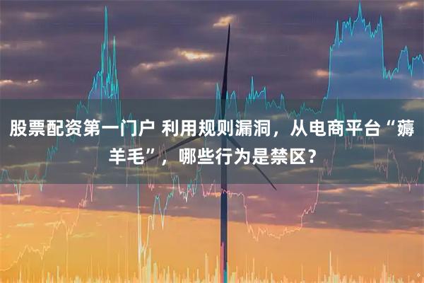 股票配资第一门户 利用规则漏洞，从电商平台“薅羊毛”，哪些行为是禁区？